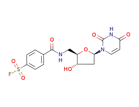 Molecular Structure of 106929-02-6 (2',5'-dideoxy-5'-(4-(fluorosulfonyl)benzamido)uridine)