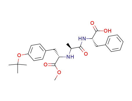 Molecular Structure of 163659-46-9 (L-Phenylalanine, N-[N-[1-[[4-(1,1-dimethylethoxy)phenyl]methyl]-2-methoxy-2-oxoethyl]-D-alanyl]-, (R)- (9CI))