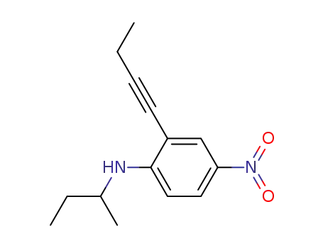 Molecular Structure of 174275-10-6 (sec-Butyl-(2-but-1-ynyl-4-nitro-phenyl)-amine)