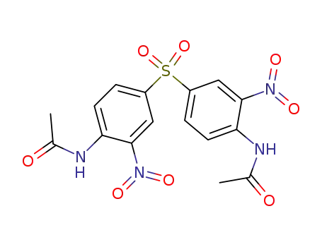 Molecular Structure of 13107-62-5 (N,N'-[4,4'-sulfinylbis(2-nitro-4,1-phenylene)]diacetamide)