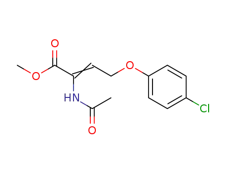 2-Butenoic acid, 2-(acetylamino)-4-(4-chlorophenoxy)-, methyl ester,
(E)-