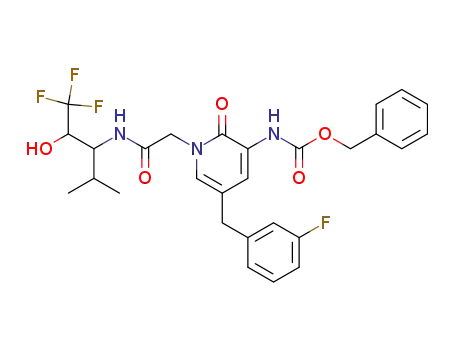 Carbamic acid,
[5-[(3-fluorophenyl)methyl]-1,2-dihydro-2-oxo-1-[2-oxo-2-[[3,3,3-trifluoro-
2-hydroxy-1-(1-methylethyl)propyl]amino]ethyl]-3-pyridinyl]-,
phenylmethyl ester