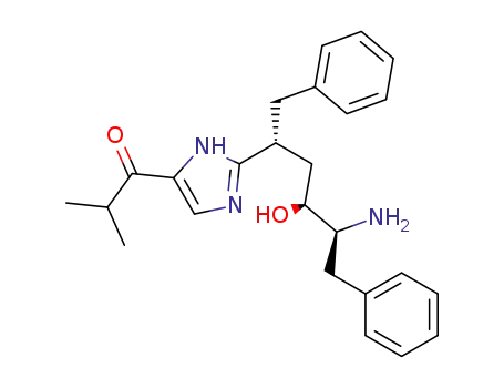 2-<(1R,3S,4S)-4-amino-1-benzyl-3-hydroxy-5-phenylpentyl>-5-(2-methylpropionyl)imidazole