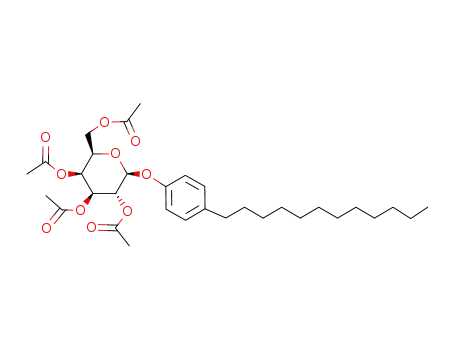 Acetic acid (2R,3S,4S,5R,6S)-3,5-diacetoxy-2-acetoxymethyl-6-(4-dodecyl-phenoxy)-tetrahydro-pyran-4-yl ester