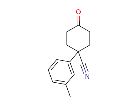 Molecular Structure of 73312-15-9 (4-CYANO-4-(3-METHYLPHENYL)CYCLOHEXANONE)