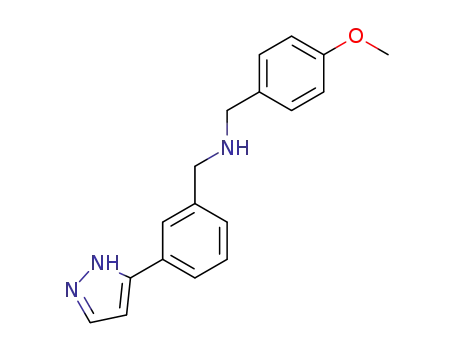 Molecular Structure of 179056-29-2 ((4-Methoxy-benzyl)-[3-(2H-pyrazol-3-yl)-benzyl]-amine)