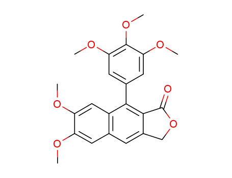 Molecular Structure of 26560-83-8 (Naphtho[2,3-c]furan-1(3H)-one,
6,7-dimethoxy-9-(3,4,5-trimethoxyphenyl)-)