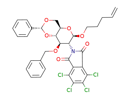 pent-4-enyl 3-O-benzyl-4,6-O-benzylidene-2-deoxy-2-tetrachlorophthalimido-β-D-glucopyranoside