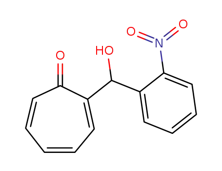 Molecular Structure of 105769-74-2 (2,4,6-Cycloheptatrien-1-one, 2-[hydroxy(2-nitrophenyl)methyl]-)