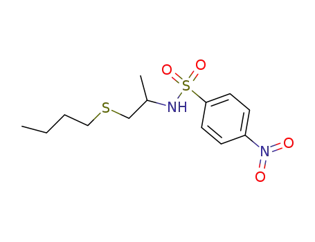 Molecular Structure of 194156-40-6 (Benzenesulfonamide, N-[2-(butylthio)-1-methylethyl]-4-nitro-)