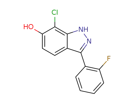 7-chloro-3-(2-fluorophenyl)-6-hydroxy-1H-indazole