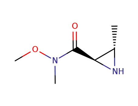 Molecular Structure of 193634-88-7 (2-Aziridinecarboxamide,N-methoxy-N,3-dimethyl-,trans-(9CI))