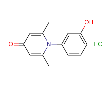 Molecular Structure of 821789-67-7 (4(1H)-Pyridinone, 1-(3-hydroxyphenyl)-2,6-dimethyl-, hydrochloride)