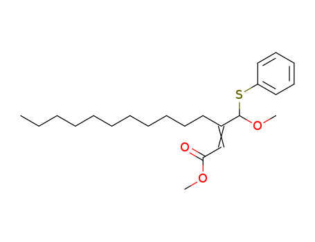 2-Tetradecenoic acid, 3-[methoxy(phenylthio)methyl]-, methyl ester, (E)-