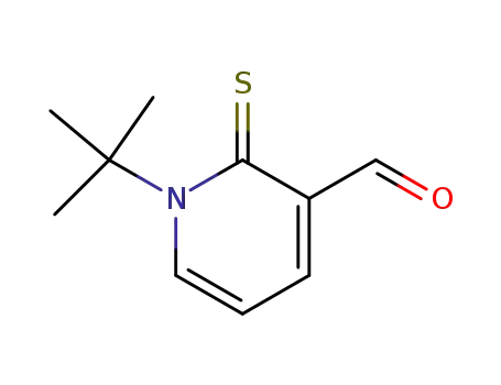 Molecular Structure of 61856-53-9 (3-Pyridinecarboxaldehyde, 1-(1,1-dimethylethyl)-1,2-dihydro-2-thioxo-)