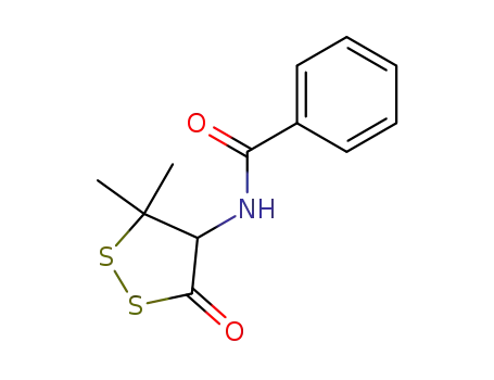 Molecular Structure of 109795-70-2 (N-(3,3-dimethyl-5-oxo-1,2-dithiolan-4-yl)benzamide)