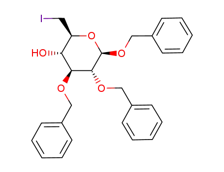 benzyl 2,3-di-O-benzyl-6-deoxy-6-iodo-β-D-glucopyranoside