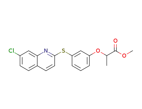 Molecular Structure of 143816-81-3 (methyl D,L-2-<3-<(7-chloroquinolinyl)thio>phenoxy>propanoate)