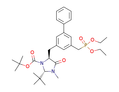 1,1-dimethylethyl (2S,5S)-5-<<5-<(diethoxyphosphoryl)methyl><1,1'-biphenyl>-3-yl>methyl>-2-(1,1-dimethylethyl)-3-methyl-4-oxoimidazolidine-1-carboxylate