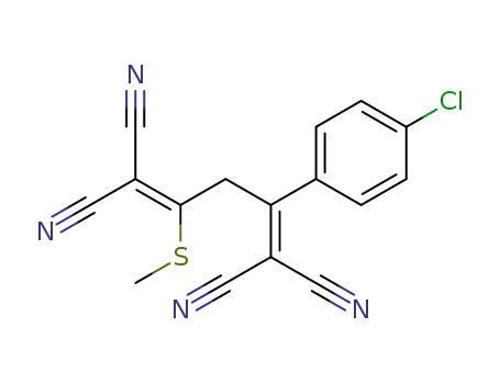 1,4-Pentadiene-1,1,5,5-tetracarbonitrile,
2-(4-chlorophenyl)-4-(methylthio)-