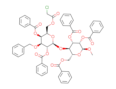 methyl 2,4-di-O-benzoyl-3-O-benzyl-6-O-chloroacetyl-β-D-galactopyranosyl-(1->4)-2,3,6-tri-O-benzoyl-α-D-mannopyranoside
