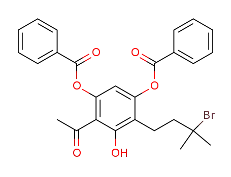4',6'-bis(benzoyloxy)-3'-(3-bromo-3-methylbutyl)-2'-hydroxyacetophenone