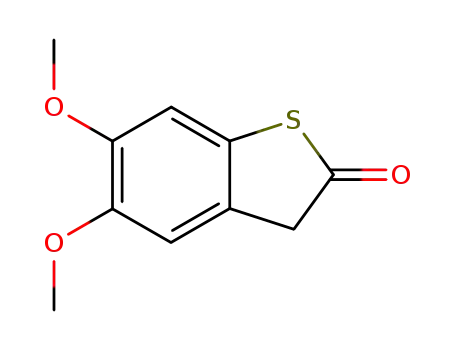 Molecular Structure of 62208-39-3 (Benzo[b]thiophen-2(3H)-one, 5,6-dimethoxy-)