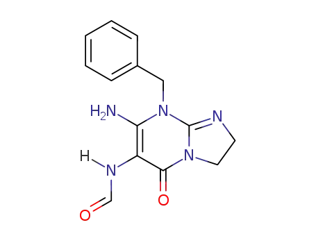 7-amino-8-benzyl-6-formylamino-2,8-dihydro-3<i>H</i>-imidazo[1,2-<i>a</i>]pyrimidin-5-one