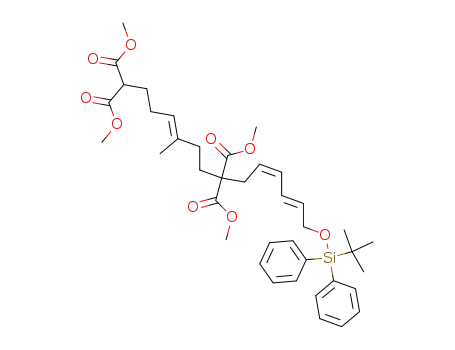 4,10,12-Tetradecatriene-1,1,8,8-tetracarboxylic acid,
14-[[(1,1-dimethylethyl)diphenylsilyl]oxy]-5-methyl-, tetramethyl ester,
(E,Z,E)-
