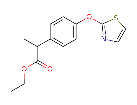 Molecular Structure of 56355-16-9 (ethyl 2-[4-(2-thiazolyloxy)-phenyl]propionate)