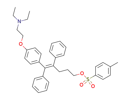 Molecular Structure of 133157-91-2 ((Z)-1-<4-(2-diethylaminoethoxy)phenyl>-1,2-diphenyl-5-tosyl-1-pentene)