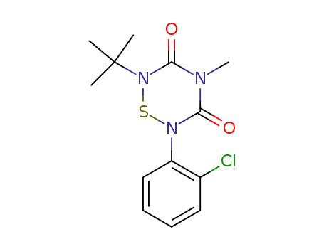 Molecular Structure of 112502-82-6 (2-tert-butyl-6-(2-chlorophenyl)-4-methyl-1,2,4,6-thiatriazinane-3,5-dione)