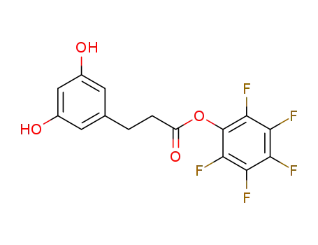 Molecular Structure of 188662-00-2 (3-(3,5-Dihydroxy-phenyl)-propionic acid pentafluorophenyl ester)