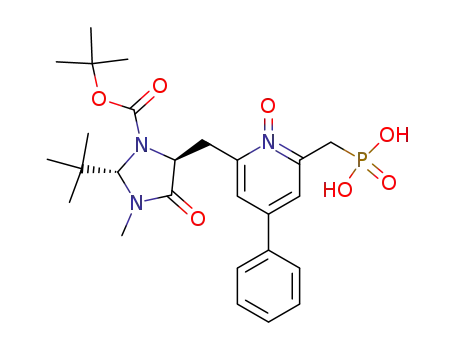 1,1-dimethylethyl (2S,5S)-2-(1,1-dimethylethyl)-3-methyl-4-oxo-5-<<4-phenyl-6-(phopsphonomethyl)pyridin-2-yl>methyl>imidazolidine-1-carboxylate 1'-oxide