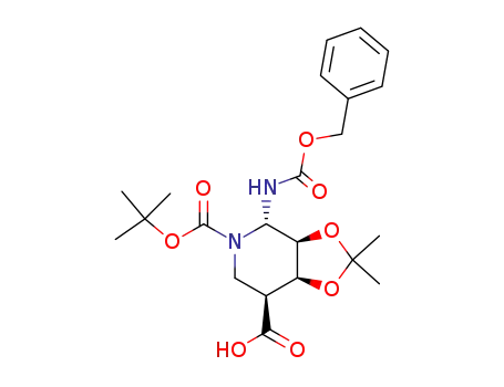 (3S,4S,5R,6S)-6-[(benzyloxycarbonyl)amino]-1-N-(tert-butoxycarbonyl)-4,5-dihydroxy-4,5-O-isopropylidenepiperidine-3-carboxylic acid