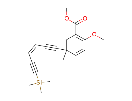 2-Methoxy-5-methyl-5-((Z)-6-trimethylsilanyl-hex-3-ene-1,5-diynyl)-cyclohexa-1,3-dienecarboxylic acid methyl ester