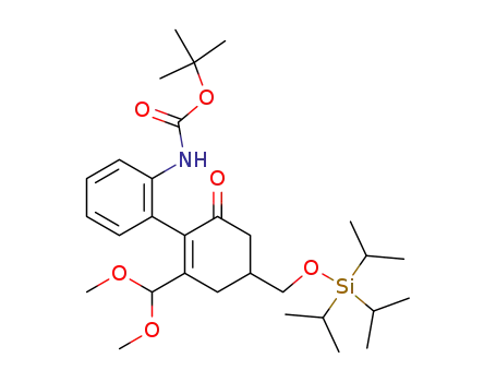 [2-(2-Dimethoxymethyl-6-oxo-4-triisopropylsilanyloxymethyl-cyclohex-1-enyl)-phenyl]-carbamic acid tert-butyl ester
