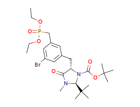1-IMidazolidinecarboxylic acid, 5-[[3-broMo-5-[(diethoxyphosphinyl)Methyl]phenyl]Methyl]-2-(1,1-diMethylethyl)-3-Methyl-4-oxo-, 1,1-diMethylethyl ester, (2S-trans)- (9CI)
