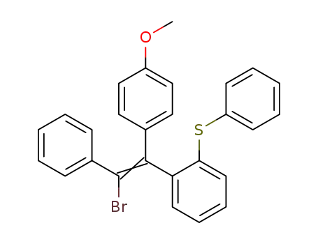 Benzene,
1-[2-bromo-1-(4-methoxyphenyl)-2-phenylethenyl]-2-(phenylthio)-