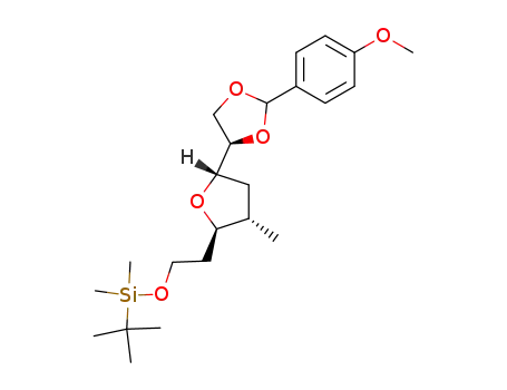 tert-Butyl-(2-{(2R,3S,5S)-5-[(R)-2-(4-methoxy-phenyl)-[1,3]dioxolan-4-yl]-3-methyl-tetrahydro-furan-2-yl}-ethoxy)-dimethyl-silane