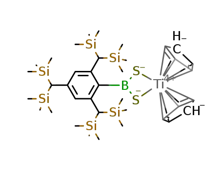 4,4-di-η(5)-cyclopentadienyl-2-(2,4,6-tris[bis(triemthylsilyl)methyl]phenyl)-1,3,2,4-dithiaboratitanetane