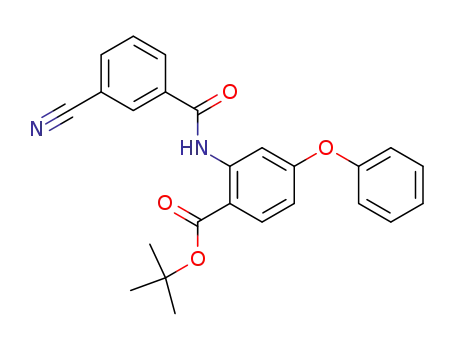 Molecular Structure of 890314-63-3 (Benzoic acid, 2-[(3-cyanobenzoyl)amino]-4-phenoxy-, 1,1-dimethylethyl
ester)