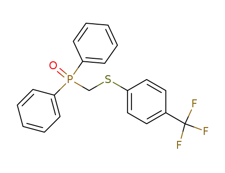 Molecular Structure of 194425-99-5 (Phosphine oxide, diphenyl[[[4-(trifluoromethyl)phenyl]thio]methyl]-)