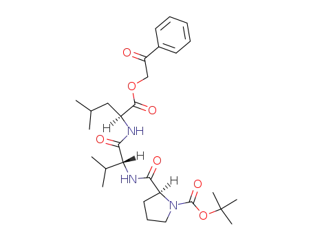 Molecular Structure of 136554-84-2 (Boc-Pro-D-Val-Leu-OPac)