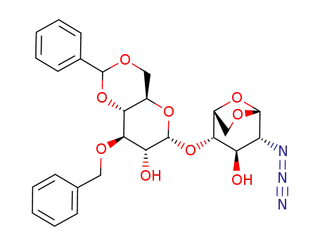 1,6-anhydro-2-azido-2-deoxy-4-O-(3-O-benzyl-4,6-O-benzylidene-α-D-glucopyranosyl)-β-D-glucopyranose