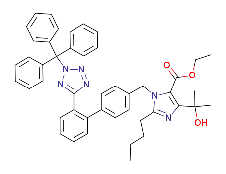 2-Butyl-5-(1-hydroxy-1-methyl-ethyl)-3-[2'-(2-trityl-2H-tetrazol-5-yl)-biphenyl-4-ylmethyl]-3H-imidazole-4-carboxylic acid ethyl ester