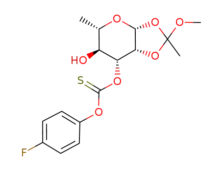 3-O-(4-fluorophenylthionocarbonyl)1,2-O-(1-methoxyethylidene)-β-L-rhamnopyranose