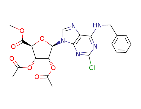 methyl 1-[N<sup>6</sup>-benzyl-2-chloroadenin-9-yl]-2,3-di-O-acetyl-β-D-ribofuronate