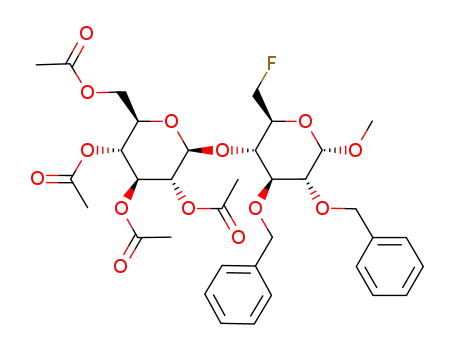 methyl 2',3',4',6'-tetra-O-acetyl-2,3-di-O-benzyl-6-deoxy-6-fluoro-α-cellobioside