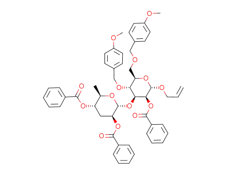 Allyl 2-O-benzoyl-3-O-[2,4-di-O-benzoyl-3,6-dideoxy-4-O-(p-methoxybenzyl)-α-D-arabino-hexopyranosyl]-4,6-di-O-(p-methoxybenzyl)-α-D-mannopyranoside